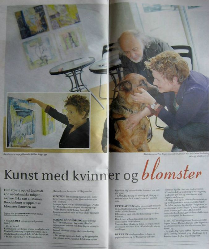 Omtale i avisa Sør Trøndelag.
Utstillingen i Orkdal kunstforening på nr 66